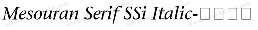 Mesouran Serif SSi Italic字体转换